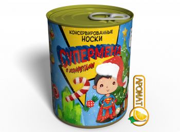 Консервированные Носки Супермена С Конфетами - Необычный Подарок Для Супергероя